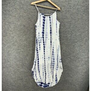 Twelve Months Dress Women M Medium White Animal Print Shift Midi Sleeveless